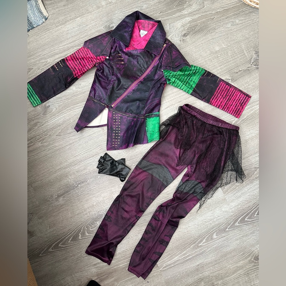 Disney Descendants Mal Kids Purple and Green Costume Set